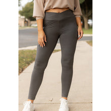 Load image into Gallery viewer, The Caitlin - CHARCOAL Crossover Full Length Leggings with Pockets  - Luxe by Julia Rose®
