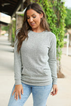 Load image into Gallery viewer, Hannah Pocket Pullover Top - Grey
