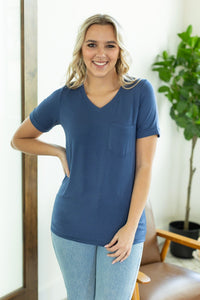 Sophie Pocket Short Sleeve Tee - Blue