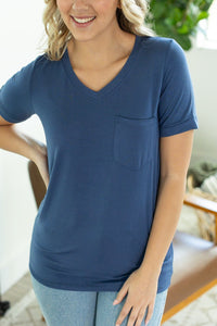 Sophie Pocket Short Sleeve Tee - Blue