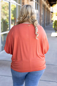 Darcy Dolman Short Sleeve Top - Pumpkin