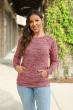 Load image into Gallery viewer, Hannah Pocket Pullover Top - Red
