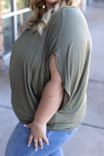 Load image into Gallery viewer, Darcy Dolman Short Sleeve Top - Olive
