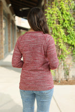 Load image into Gallery viewer, Hannah Pocket Pullover Top - Red
