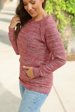 Load image into Gallery viewer, Hannah Pocket Pullover Top - Red
