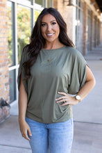 Load image into Gallery viewer, Darcy Dolman Short Sleeve Top - Olive
