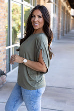 Load image into Gallery viewer, Darcy Dolman Short Sleeve Top - Olive
