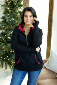 Avery Accent HalfZip Hoodie - Buffalo Plaid