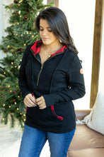 Load image into Gallery viewer, Avery Accent HalfZip Hoodie - Buffalo Plaid
