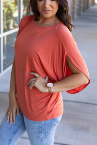 Darcy Dolman Short Sleeve Top - Pumpkin