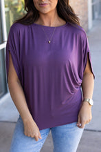 Load image into Gallery viewer, Darcy Dolman - Dark Purple | Women&#39;s Flowy Top
