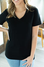 Load image into Gallery viewer, olive short sleeve tee in black womens top
