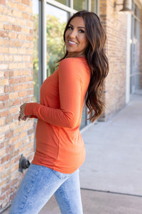 Larissa Long Sleeve Top - Pumpkin