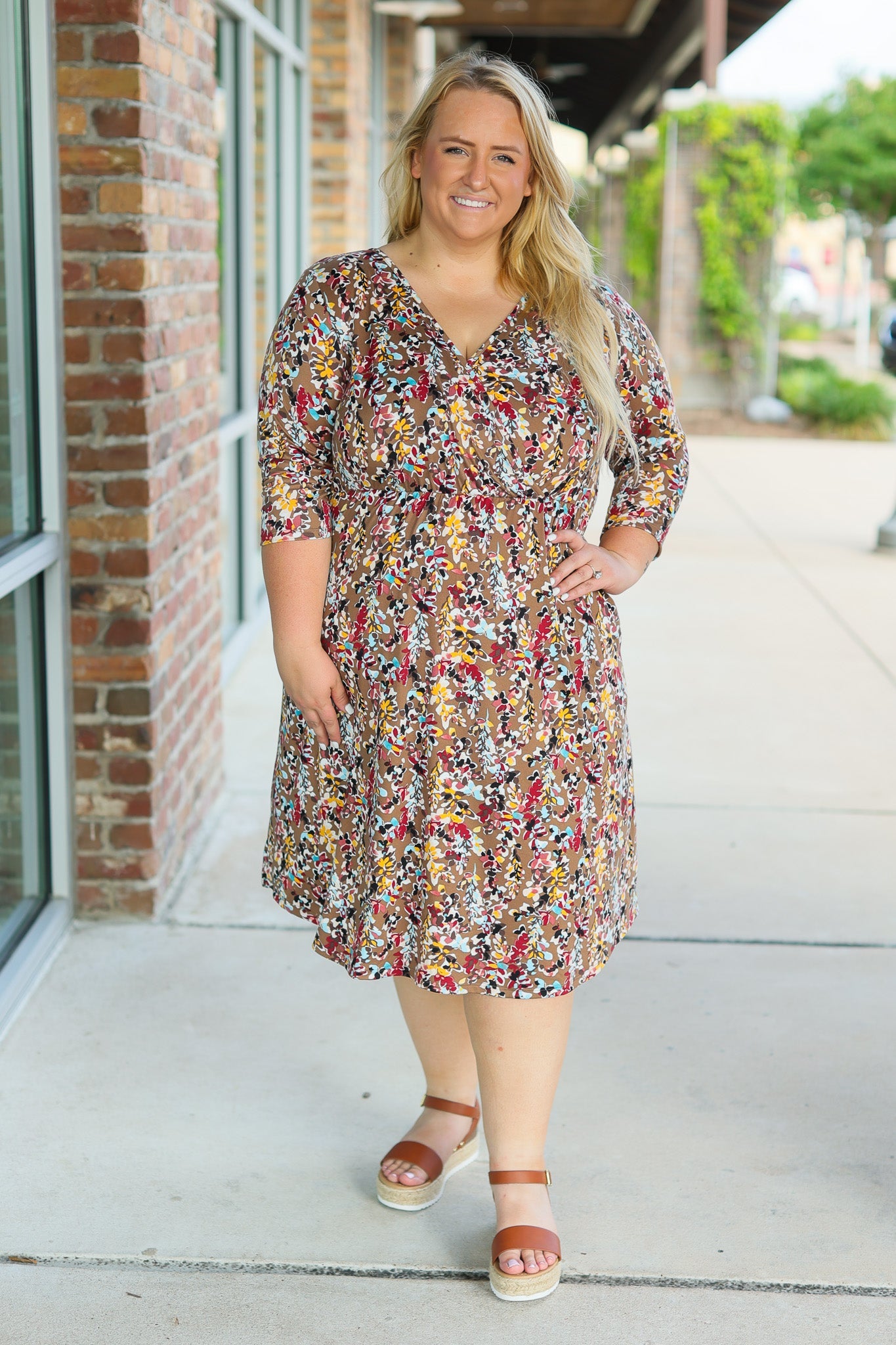 Taylor Dress - Mocha Floral