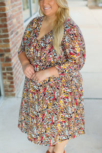 Taylor Dress - Mocha Floral