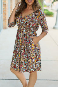 Taylor Dress - Mocha Floral