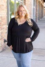 Load image into Gallery viewer, Long Sleeve Sarah Ruffle - Black
