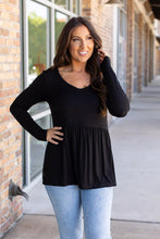 Load image into Gallery viewer, Long Sleeve Sarah Ruffle - Black
