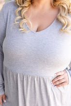 Load image into Gallery viewer, Sarah Long Sleeve Ruffle Top - Light Grey
