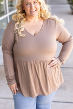 Load image into Gallery viewer, Sarah Long Sleeve Ruffle Top - Mocha
