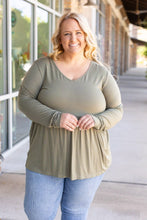 Load image into Gallery viewer, Sarah Long Sleeve Ruffle Top - Olive
