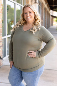 Larissa Long Sleeve Top - Olive