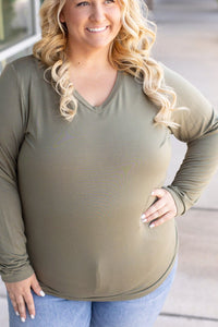 Larissa Long Sleeve Top - Olive