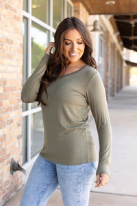 Larissa Long Sleeve Top - Olive