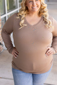 Larissa Long Sleeve Top - Mocha