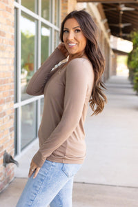 Larissa Long Sleeve Top - Mocha