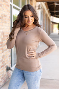 Larissa Long Sleeve Top - Mocha