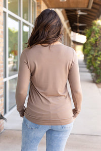 Larissa Long Sleeve Top - Mocha