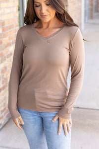 Larissa Long Sleeve Top - Mocha