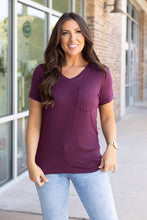 Load image into Gallery viewer, Sophie Pocket Short Sleeve Tee - Burgundy
