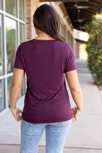 Load image into Gallery viewer, Sophie Pocket Short Sleeve Tee - Burgundy
