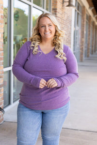 Leah Long Sleeve Top - Purple