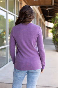 Leah Long Sleeve Top - Purple