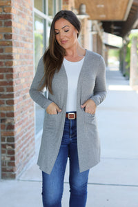 Classic Cardigan - Light Grey