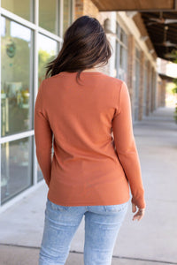 Leah Long Sleeve Top - Pumpkin