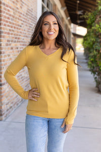 Leah Long Sleeve Top - Mustard