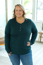 Load image into Gallery viewer, Harper Long Sleeve Henley - Evergreen | Women&#39;s Cozy Shirt
