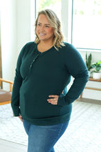 Load image into Gallery viewer, Harper Long Sleeve Henley Top - Evergreen
