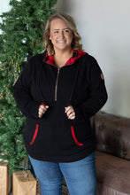 Load image into Gallery viewer, Avery Accent HalfZip Hoodie - Buffalo Plaid
