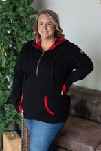 Load image into Gallery viewer, Avery Accent HalfZip Hoodie - Buffalo Plaid
