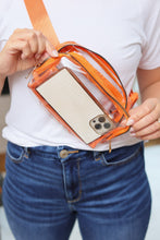 Load image into Gallery viewer, Clear Crossbody Bag in Orange
