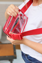 Load image into Gallery viewer, Clear Crossbody Bag in Red
