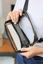 Load image into Gallery viewer, Clear Crossbody Bag in Black
