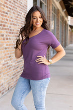 Load image into Gallery viewer, Chloe Cozy Short Sleeve Tee - Purple
