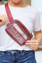 Load image into Gallery viewer, Clear Crossbody Bag in Wine
