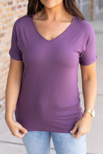 Load image into Gallery viewer, Chloe Cozy Short Sleeve Tee - Purple
